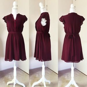 Vintage Inspired Cabernet Dress